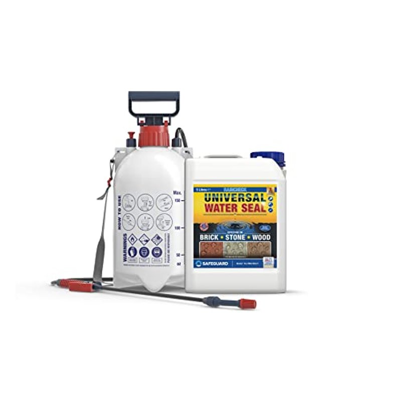 Raincheck Universal Water Seal (5 Litre & Sprayer) Breathable, Colourless, Exterior Brick, Wood and Stone Sealer