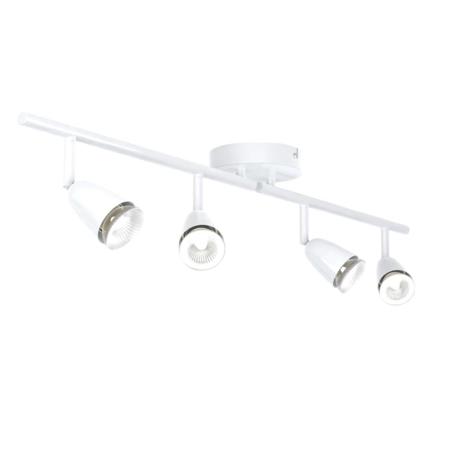National Lighting Led Celing Lights Rotatable, 4 Way Ceiling Spolights, Gloss White Finish, for Living Room, Kitchen, Bedroom, GU10 Led Compatible