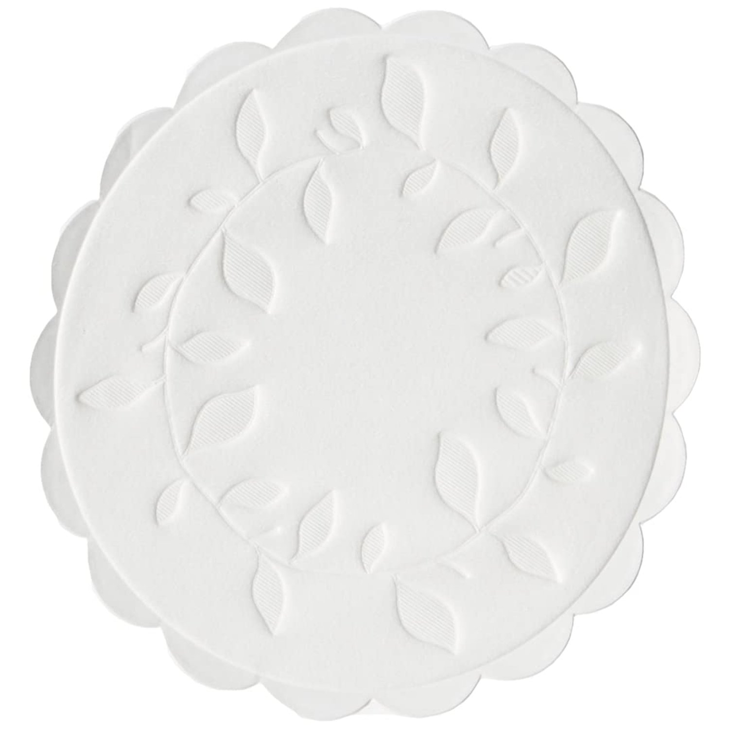 Stalwart Disposable Paper Coasters (Pack of 1000), White, Protects Furniture from Water Rings, 8-Ply Absorbent Tissue, Retro Style Coasters, U639