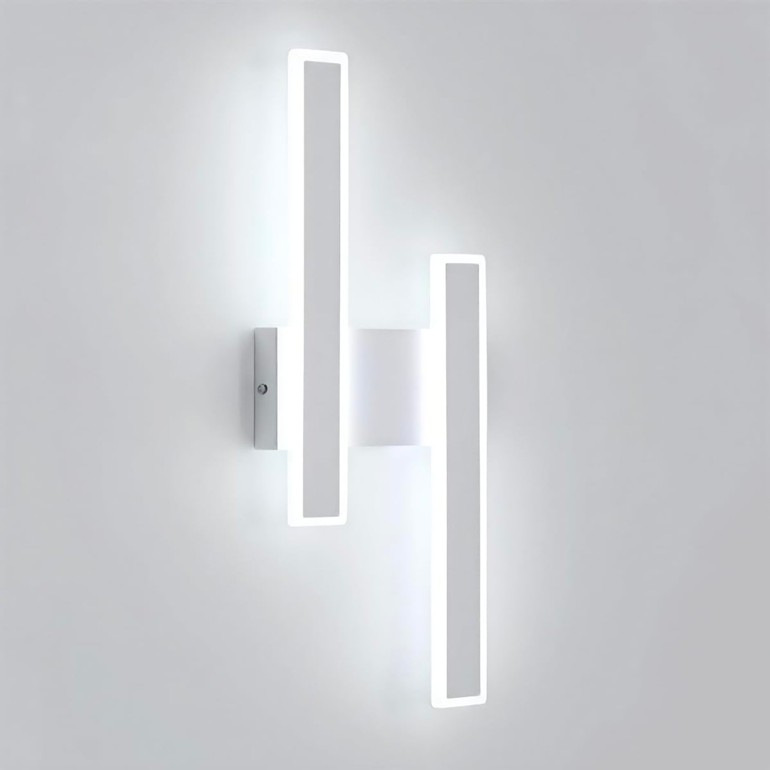 Comely Modern LED Wall Lamp, 32W LED Wall Lights Indoor, White Acrylic Wall Sconce Lights for Bedroom Living Room Office Hallway, Cool White 6500K