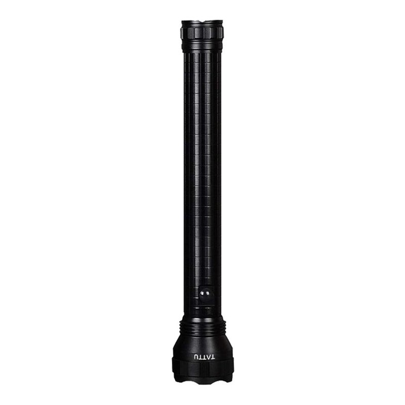 TATTU D4 Heavy-Duty Tactical 4-Cell D LED Torch, Black