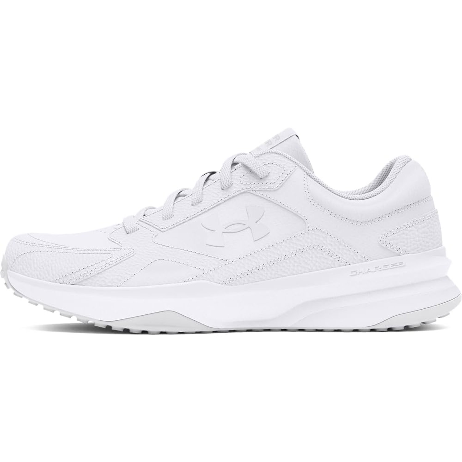 Under Armour - Mens Edge Leather Wide (4E) Training Shoes, Color White (100), Size: 9 UK