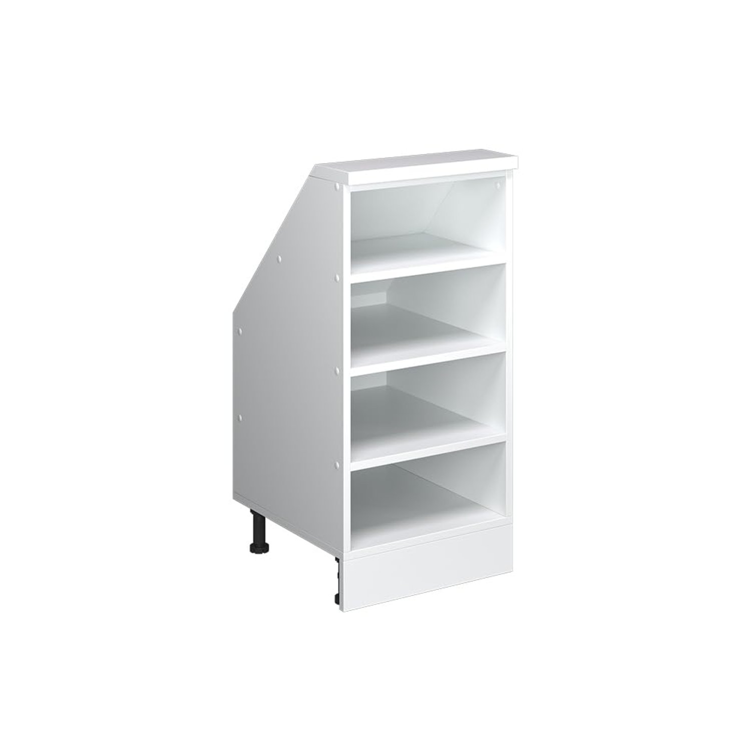 Vicco Wardrobe for sloping ceiling Rion, White/White, W40 x D46 cm with 4 compartments, space-saving for sloped ceilings