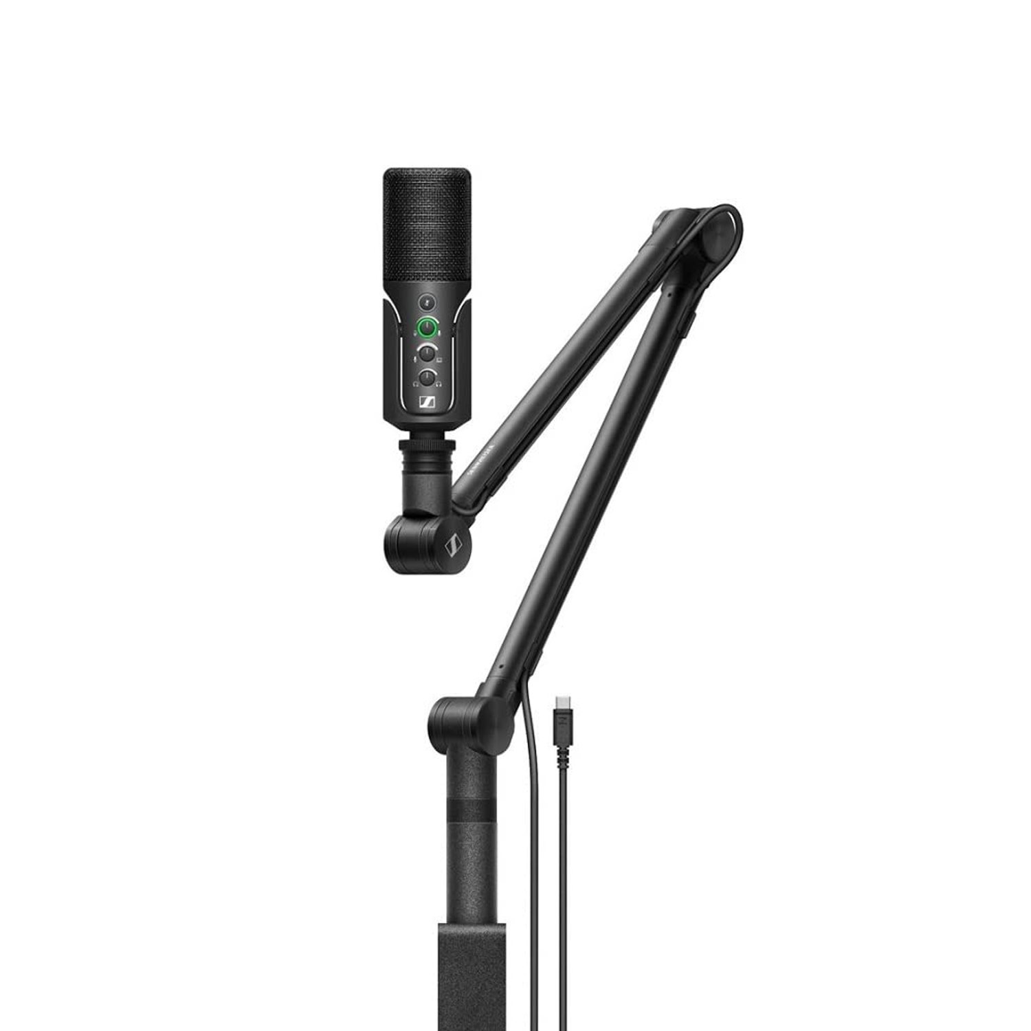 Sennheiser Profile Streaming Set with USB Mic, Boom Arm and Pouch | Plug & Play Design, for Podcasting & Streaming | Cardioid Condenser Capsule | 3m USB-C Cable Included | Black (700100)