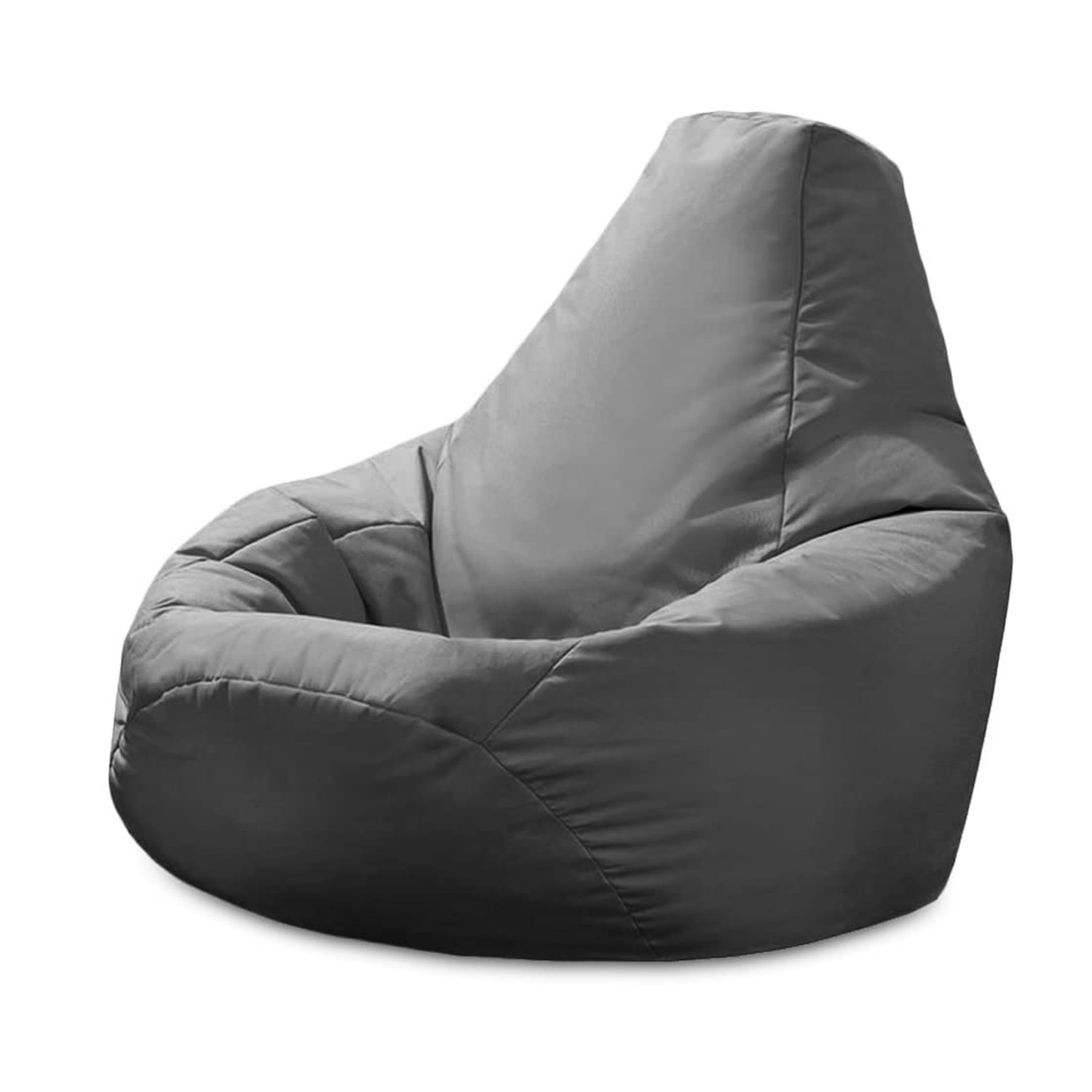 Beautiful Beanbags - Adult Highback Beanbag Chair - Large Water-Resistant for Indoor and Outdoor Use - Lounge or Gaming Chair - Manufactured in UK (Grey)