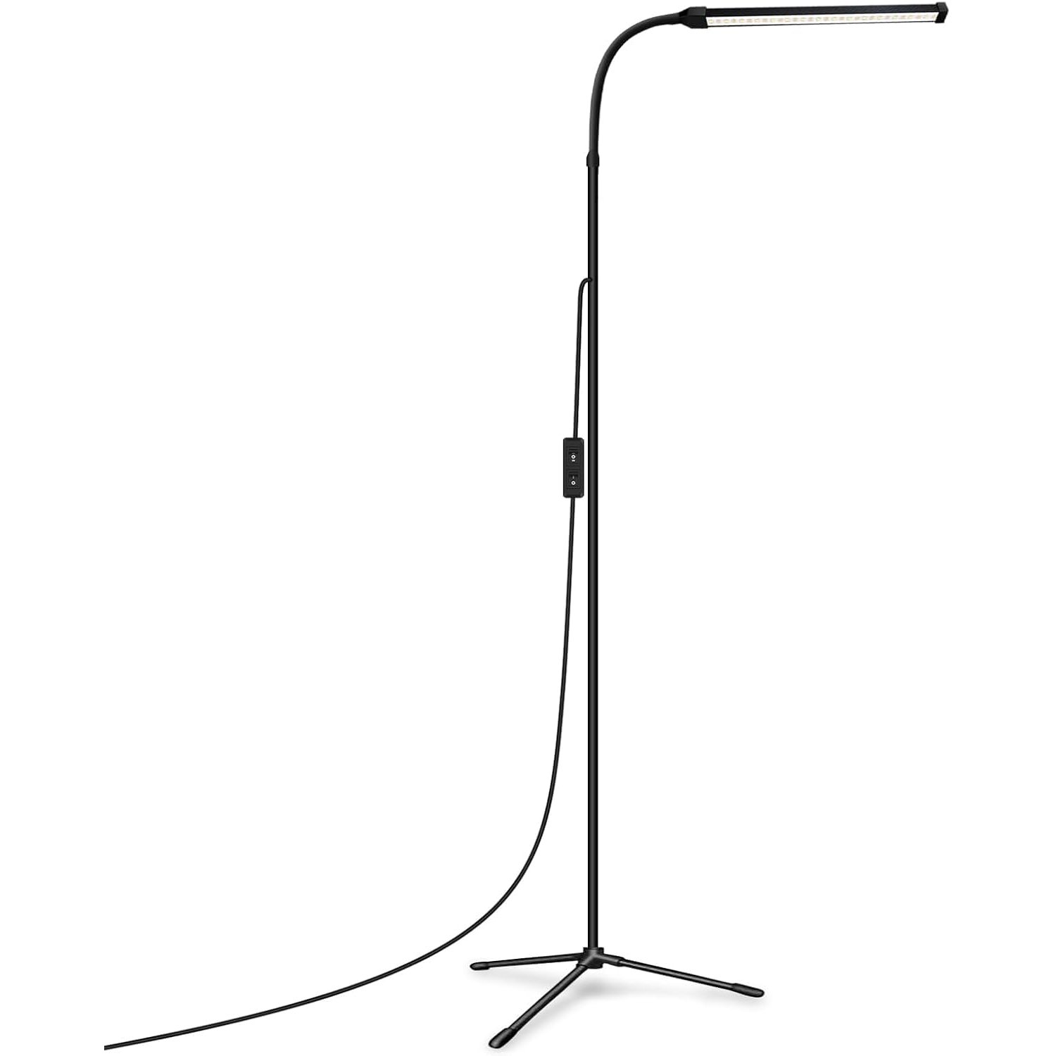 JCOTTON Beauty Lamp for Eyelash Extensions, Makeup & Tattoo, Portable LED Lash Light with Adjustable Gooseneck Floor lamp, 2 Color Dimmable, Tripod Base, No Shadow Task Light (Medium)