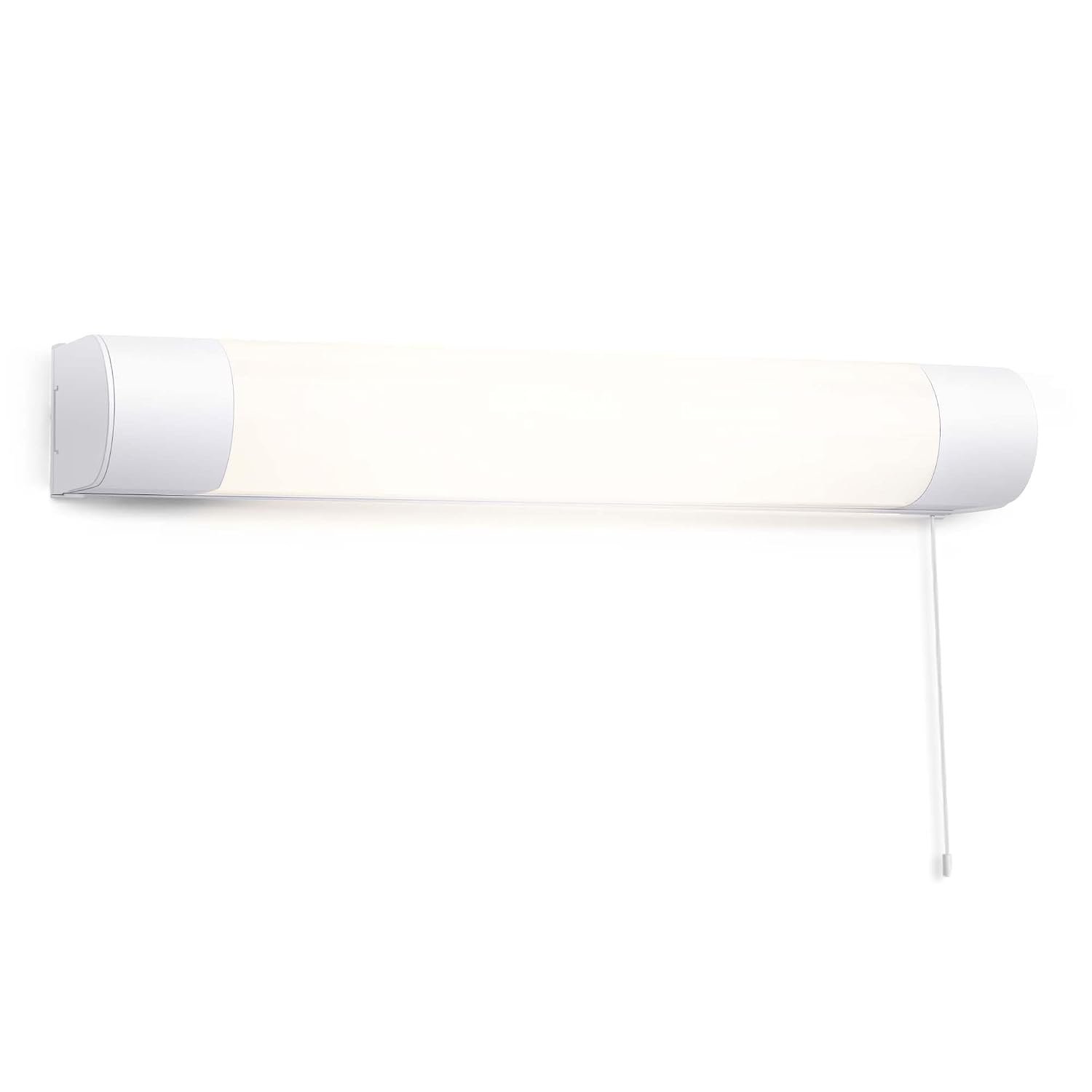 IMVSINCERE LED Bathroom Mirror Light 6W, 4000K IP44 43CM, Wall Shaver Light with USB & 2-Pin/Shaver Socket, Pull Cord Switch, 500LM for Hotel Toilet Shower Room