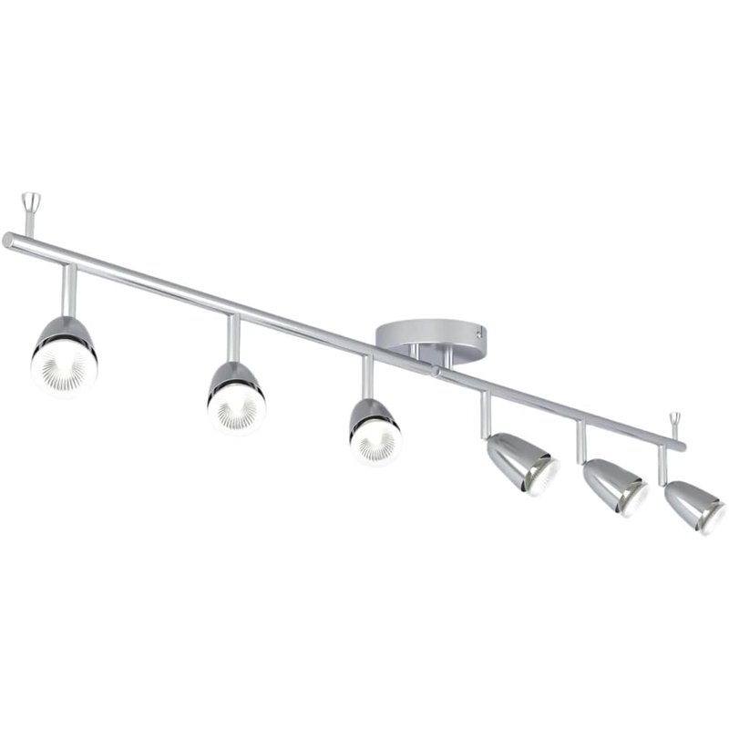 National Lighting Led Celing Lights Rotatable, 6 Way Ceiling Spolights, Black Finish, for Living Room, Kitchen, Bedroom, GU10 Led Compatible
