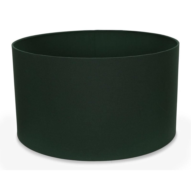 MiniSun | Large Modern Forest Green Drum Light Shade | Lamp Shades, Home Décor & Improvement Essential | 45cm Shade Width