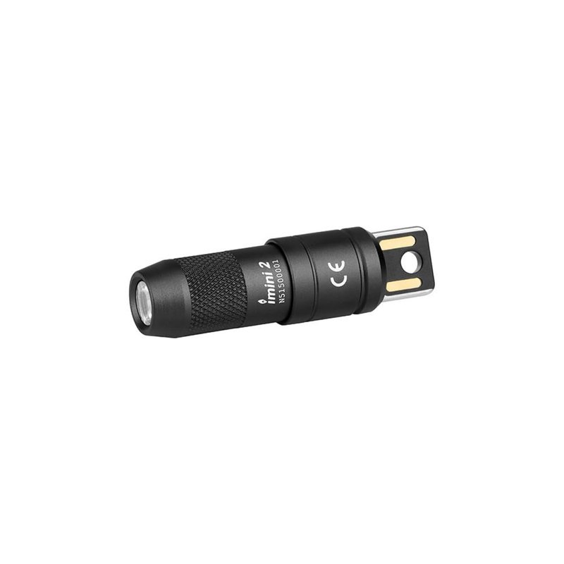 OLIGHT IMINI 2 Keychain Light 50 Lumens EDC Rechargeable Mini Torch, Magnetic Base Lamp with Integrated USB Plug, High Performance Compact LED Flashlight for Daily Carry (Black)