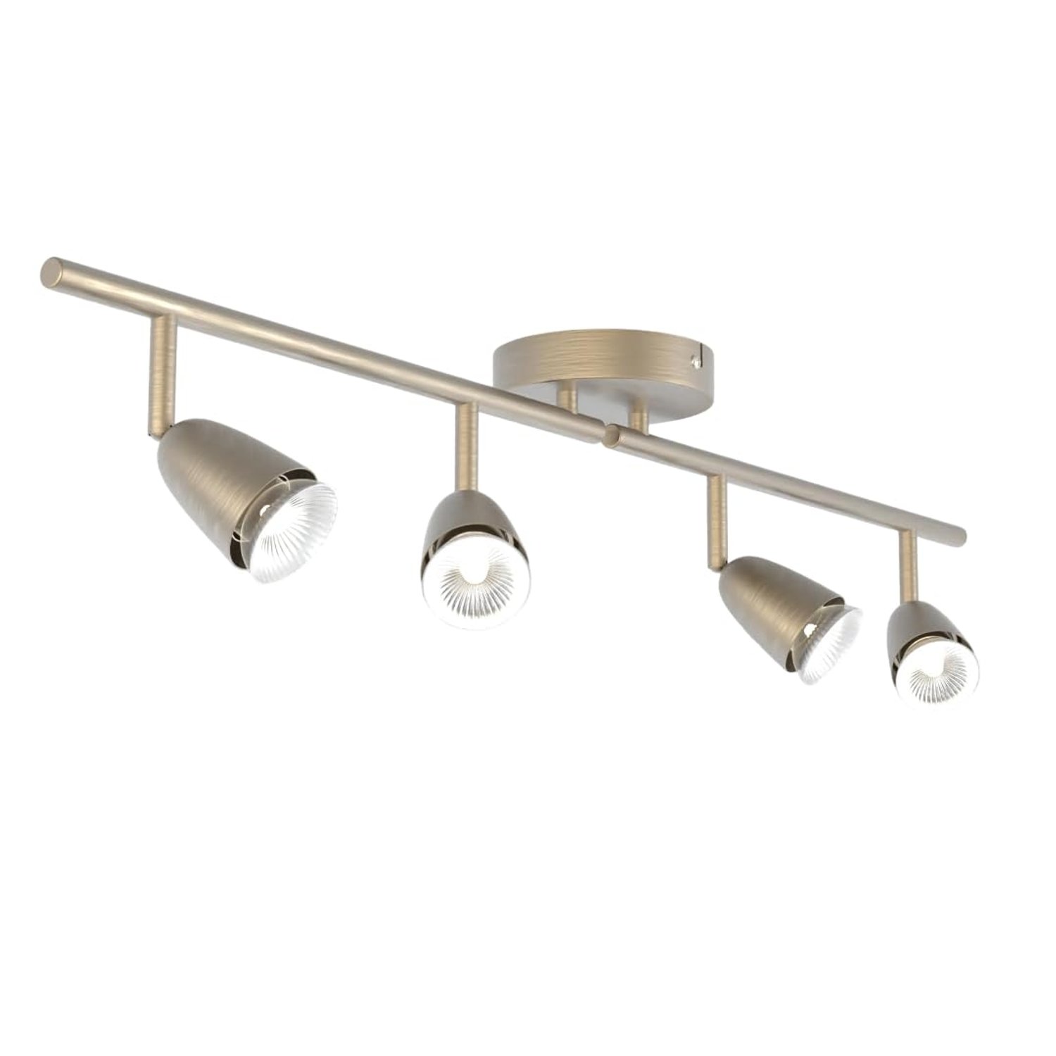 National Lighting Led Celing Lights Rotatable, 4 Way Ceiling Spolights, Antique Brass Finish, for Living Room, Kitchen, Bedroom, GU10 Led Compatible