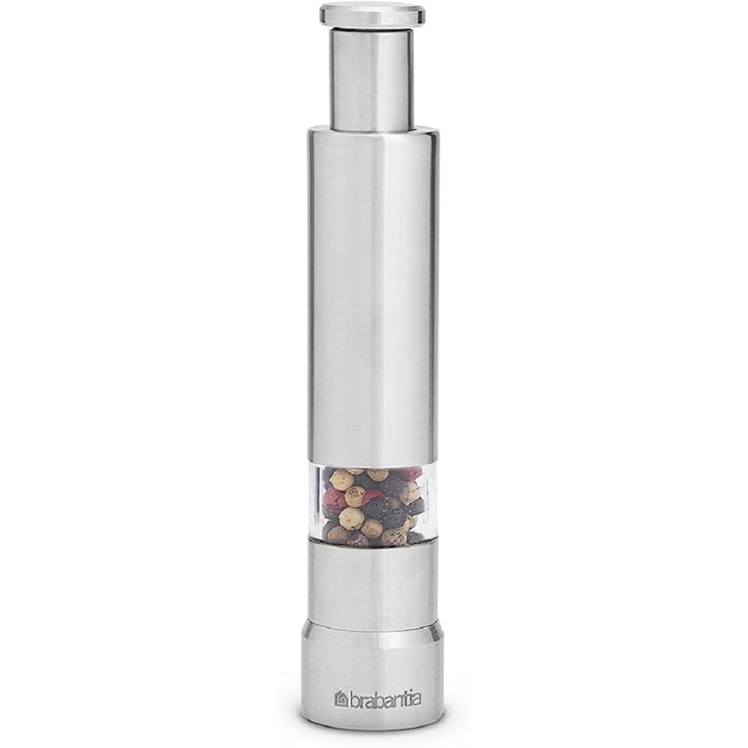Brabantia Salt and Pepper Mill, Stainless Steel, 2 Units, Silver