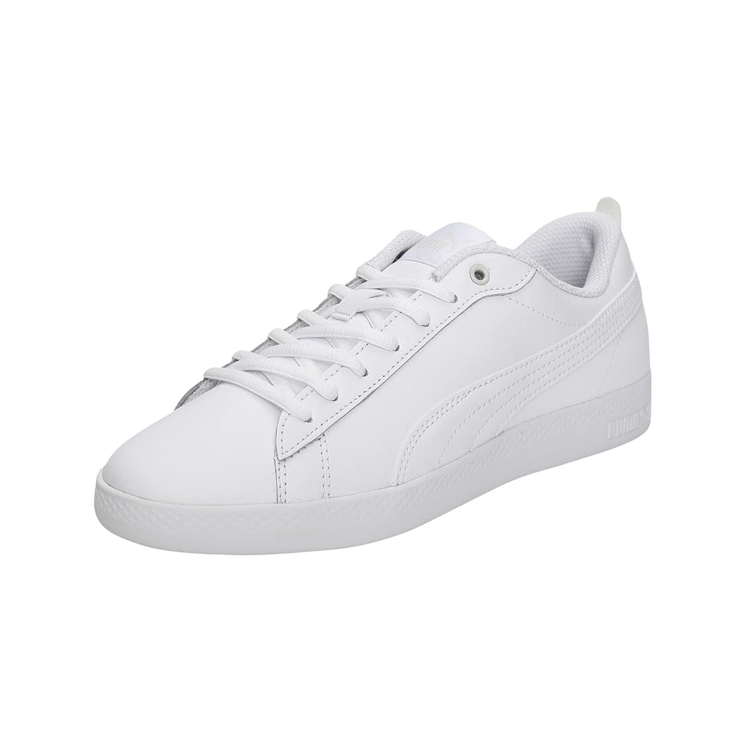 Puma Women Puma Smash Wns V2 L Sneakers, Puma White-Puma White, 6 UK