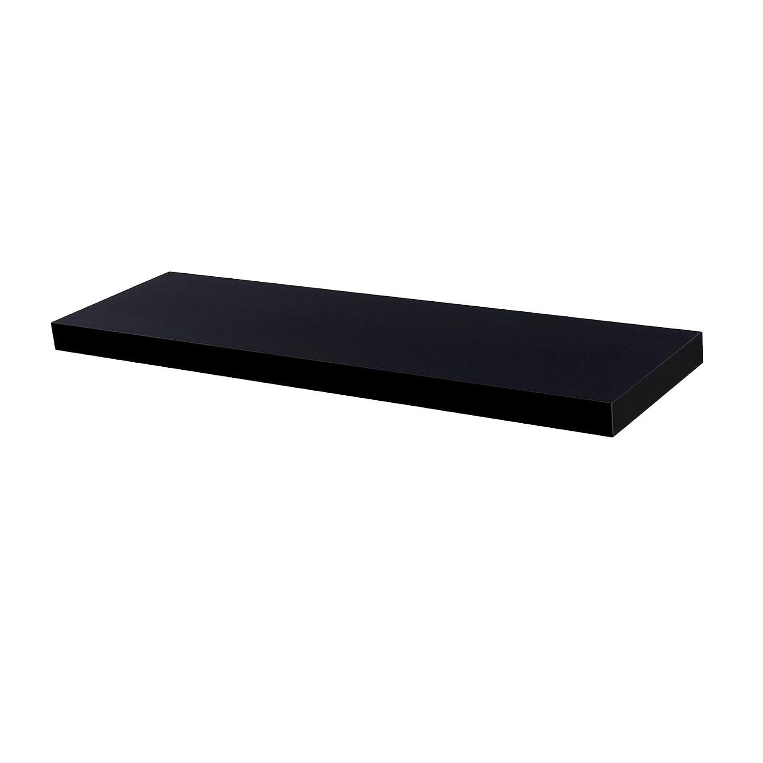 Harbour Housewares Modern Floating Wall Shelf - 100cm - Black - Photo Gallery Bookshelf Wall Shelves for Living Room Display, Bedroom, Office Storage