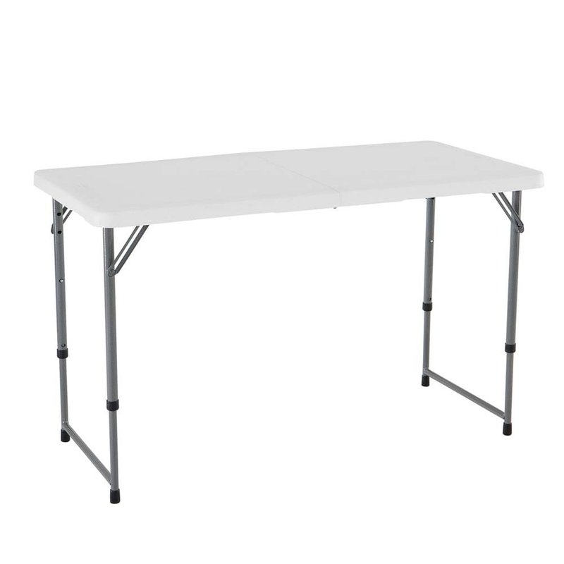 LIFETIME Height Adjustable Craft Camping and Utility Folding Table