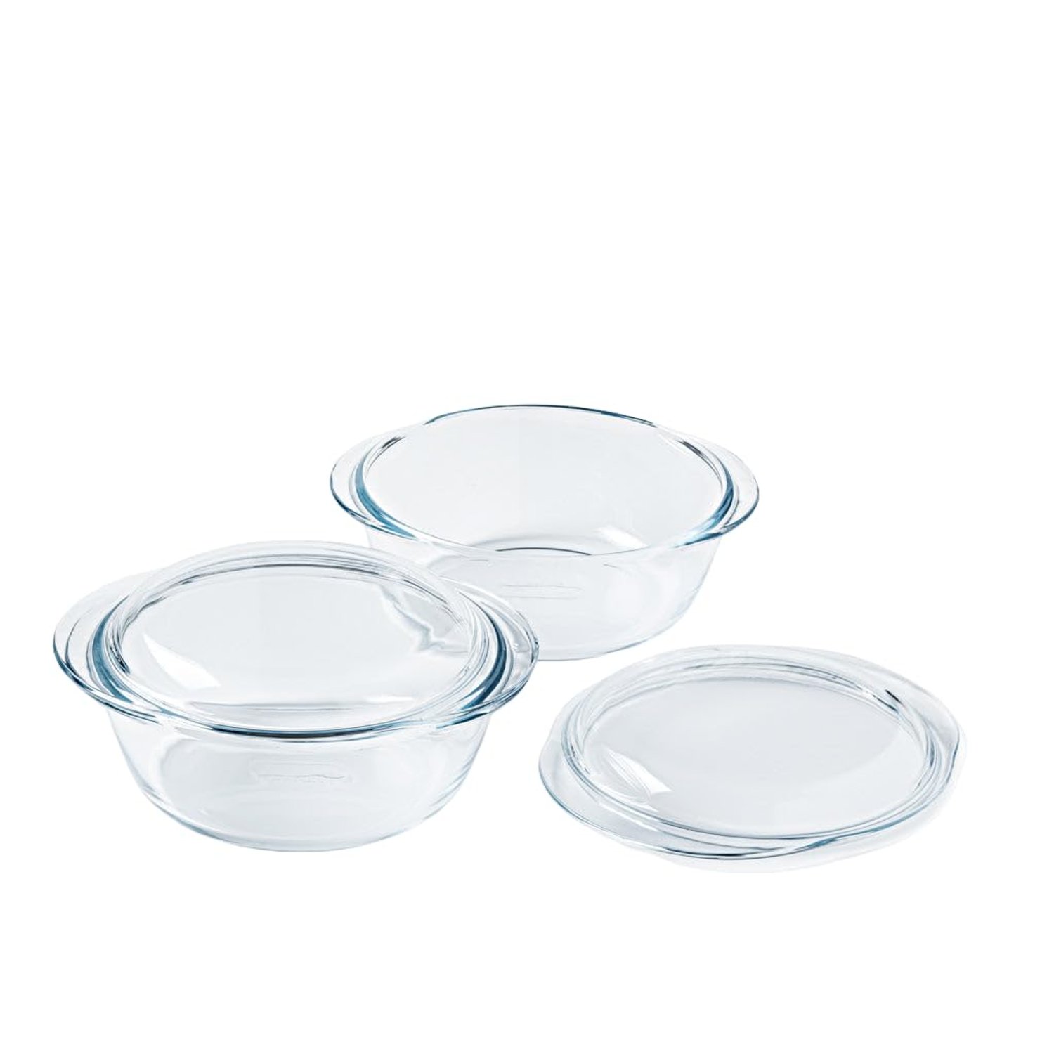 Pyrex® | Borosilicate Glass Casserole | Set of 2 | Steamer, Quick and Tasty Cooking, Microwave and Dishwasher Safe (2 Pack 1.6L) Casserole Dishes (2 x 1,6L)