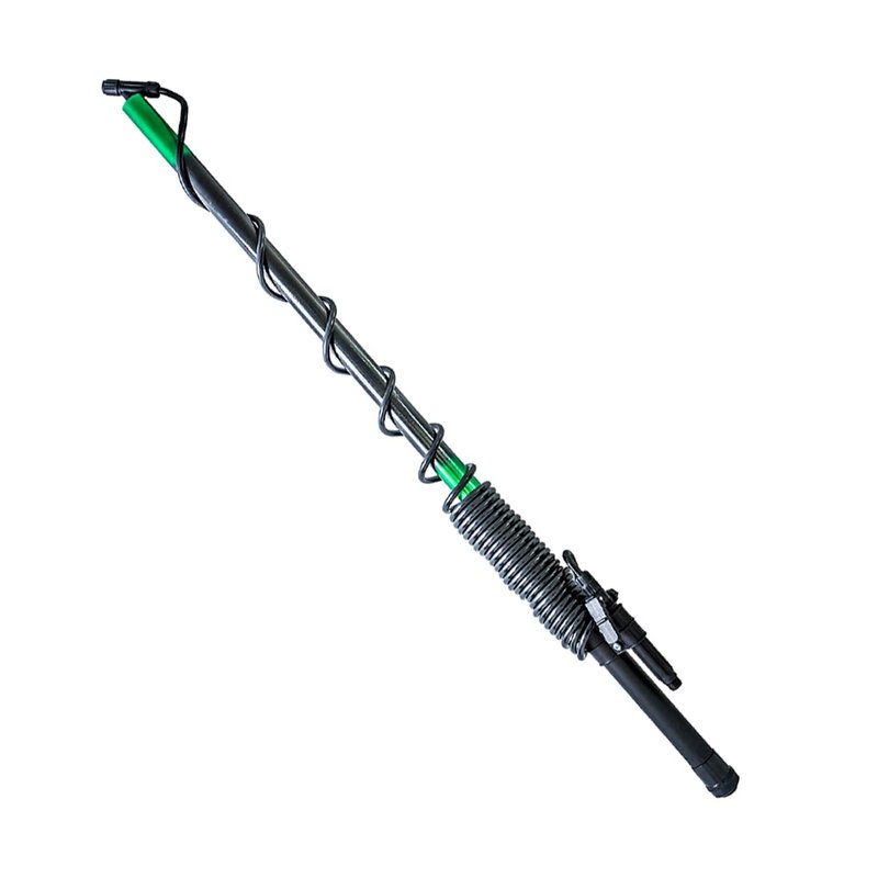 Telescopic Lance for Overhead Spraying - 5.4m - Made from Fibreglass - Foldable in Sections - Fits Most Sprayers - Garden and Outdoor Areas - Made in Europe, Black