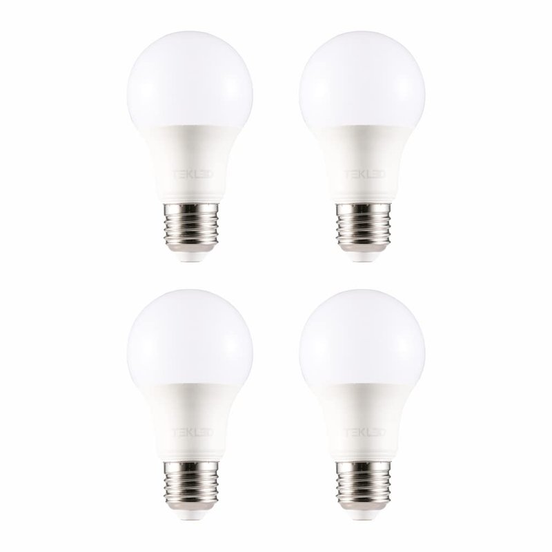 TEKLED® A60 LED Bulbs | E27 Edison Screw | Energy Saving 12W Light Bulb 100W Incandescent Bulb Equivalent | 2700K DIMMABLE 1020LM | 4-Pack | Warm White