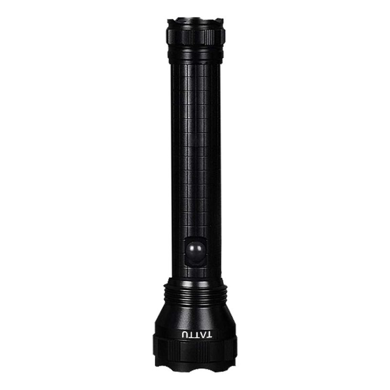 TATTU D2 Heavy-Duty Tactical 2-Cell D LED Torch, Black
