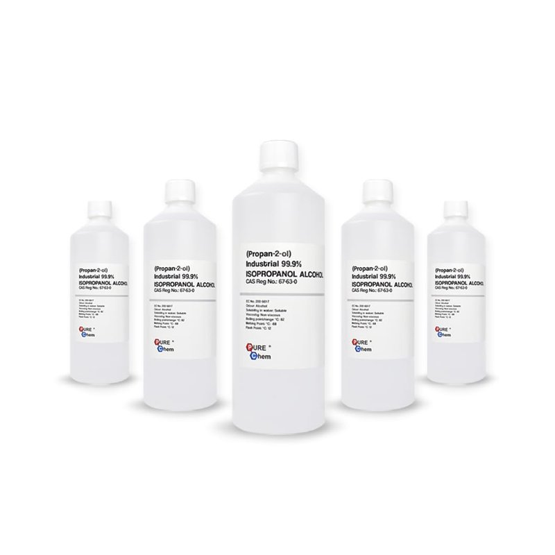 Isopropanol Alcohol IPA 99.99% - Pure Chem (White) 5 x 1L Bottles