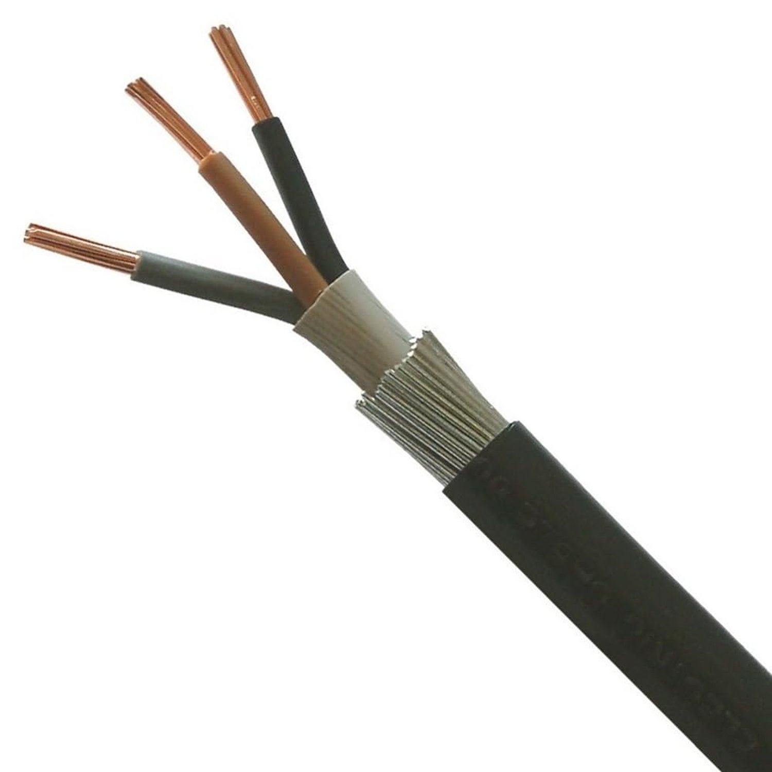 All Lengths SWA Steel Wire Armoured 2.5mm 3 Core Cable Outdoor Cable 6943X (15m)