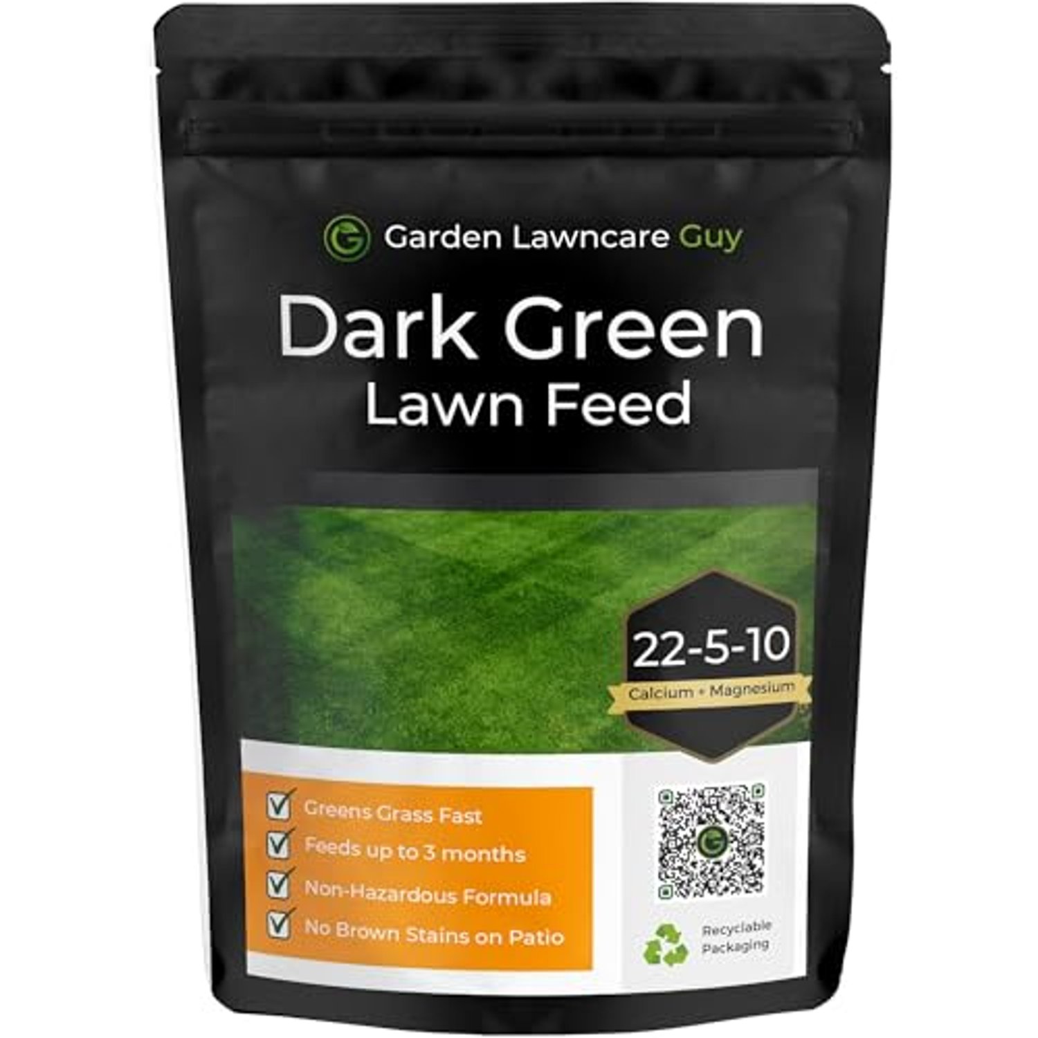 Dark Green Lawn Feed - High Nitrogen Fertiliser Greens Grass Fast - Feeds up to 90 Days - Non Hazardous Formula - Garden Lawncare Guy