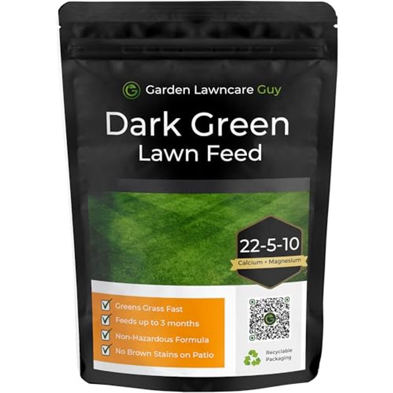 Dark Green Lawn Feed - High Nitrogen Fertiliser Greens Grass Fast - Feeds up to 90 Days - Non Hazardous Formula - Garden Lawncare Guy