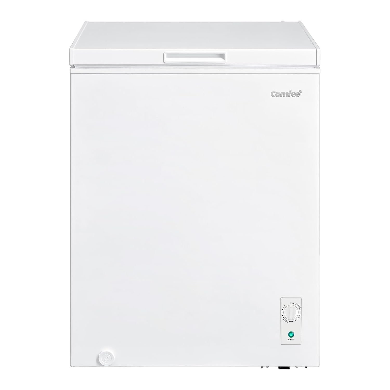 COMFEE' 143L Chest Freezer, Convertible Refrigeration Mode, RCC146WH2UK(E)