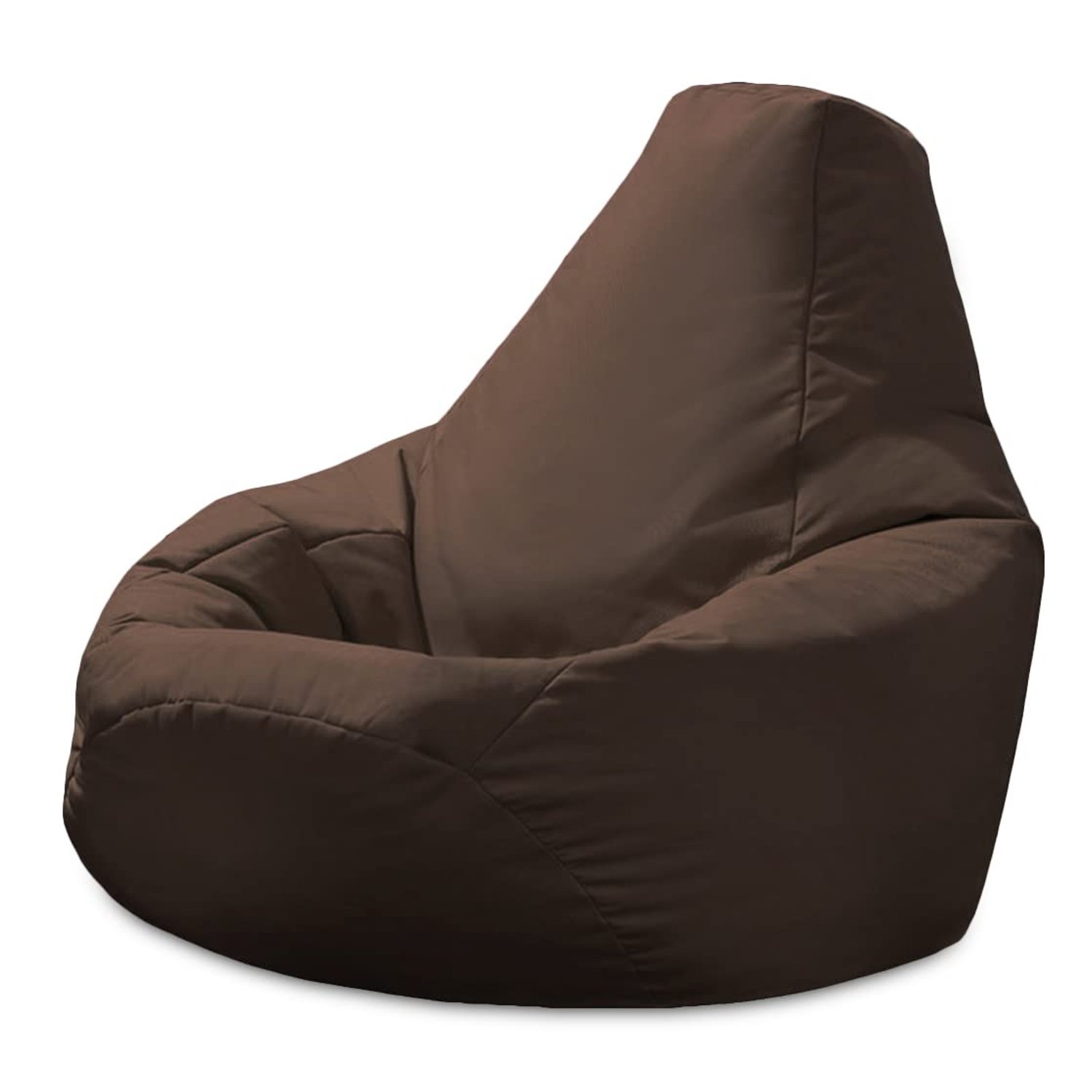 Beautiful Beanbags - Adult Highback Beanbag Chair - Large Water-Resistant for Indoor and Outdoor Use - Lounge or Gaming Chair - Manufactured in UK (Brown)