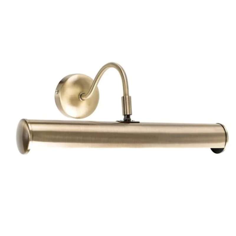 MiniSun | Gemini Adjustable Antique Brass Mains Powered Twin Picture Wall Light | Hardwired Picture & Display Lights, Home Décor & Improvement Essential | Mains Wired