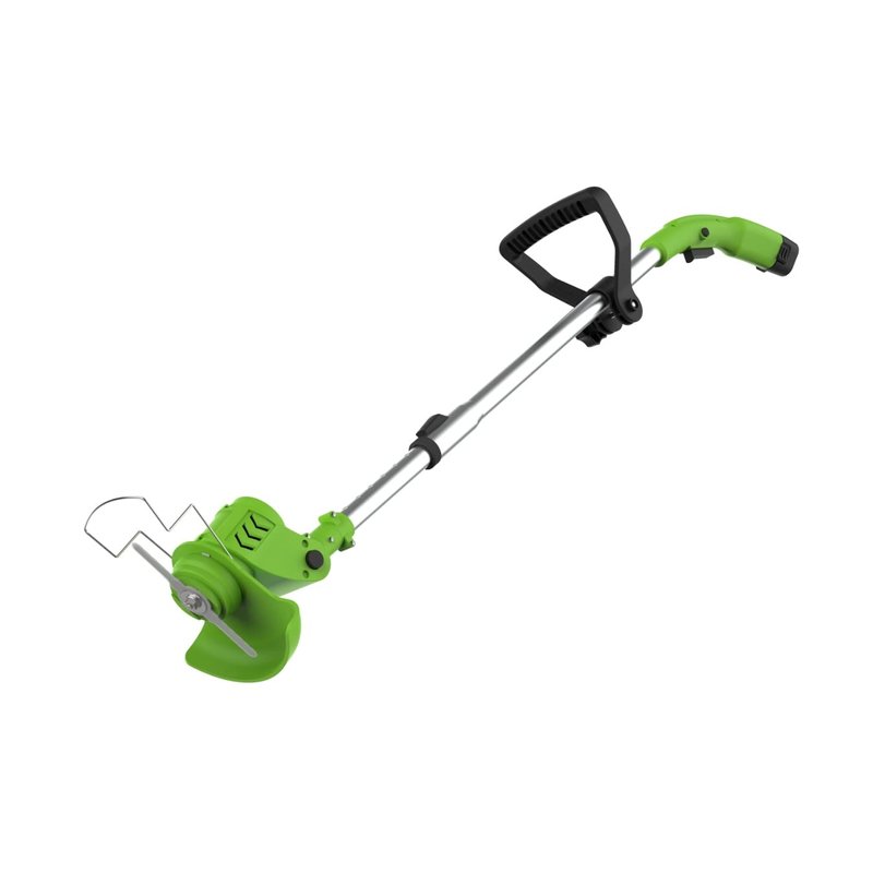 Lawn Barber 2-in-1 Cordless Garden Strimmer & Lawn Edger with Adjustable Angle Trimming Head – 13cm Diameter - Lightweight Grass Trimmer with Telescopic Pole & Stability Handle - Double-Sided Blades