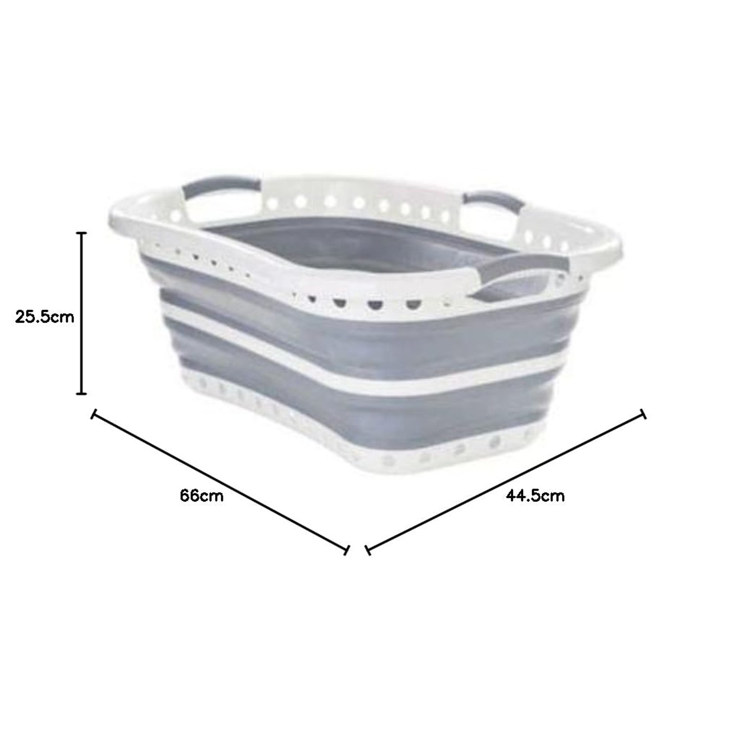 Lakeland Collapsible Hipster Laundry Basket 37L – Squashes Flat For Space-Saving Storage & Hip Rest