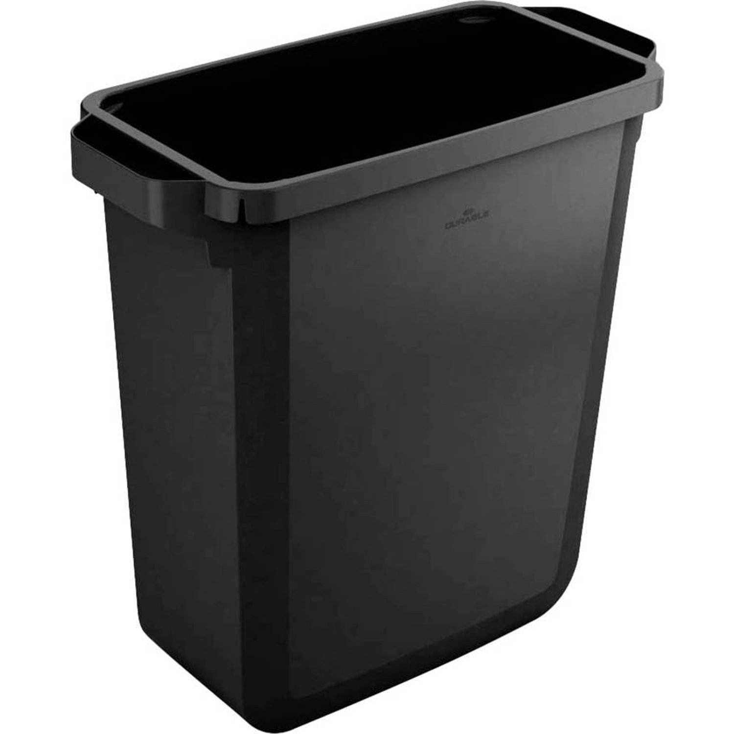 Durable DURABIN Waste Bin Eco Black - 60 Litre - Blue Angel Certified - Made from Recycled Plastic - For Waste Collection or Recycling