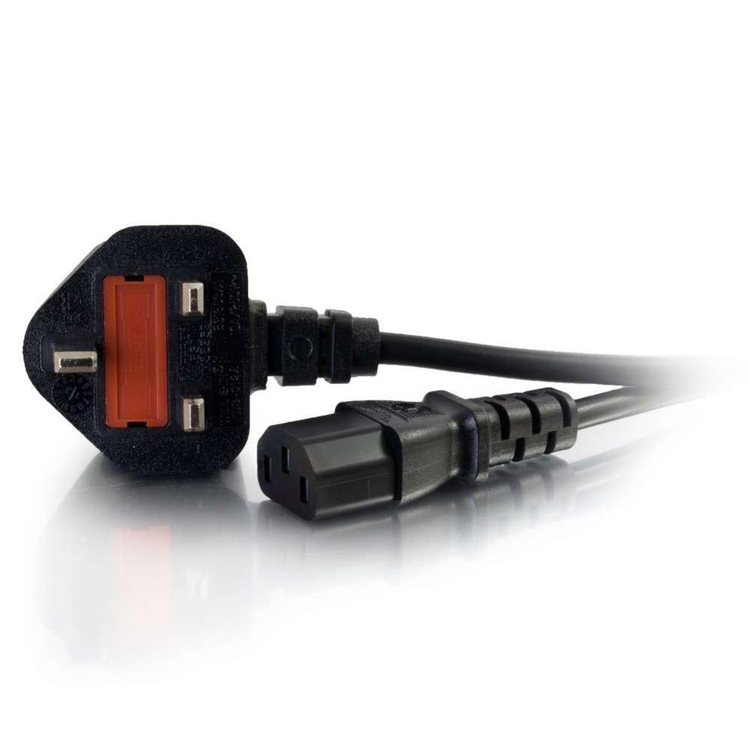 C2G 10 Metre UK Power Cable IEC320C13 to BS1363 30 Foot Kettle Lead Power Cord, Black