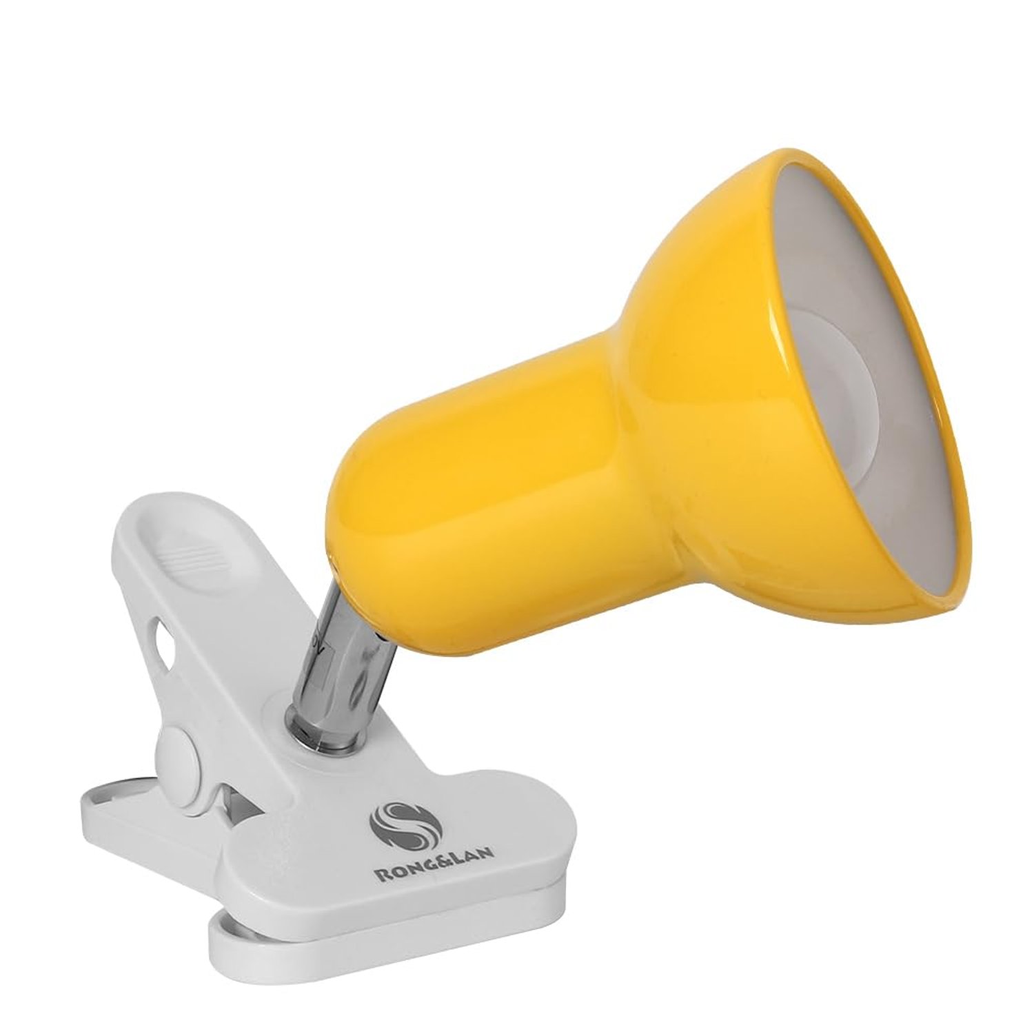 Clip on lamp,360 ° Rotating Clip Book Light Portable Reading lamp, Clip in The Desk/Table/Double Bed/Cabinet Lighting (Desk lamp,Seven Colors for Your Choice) (Yellow)