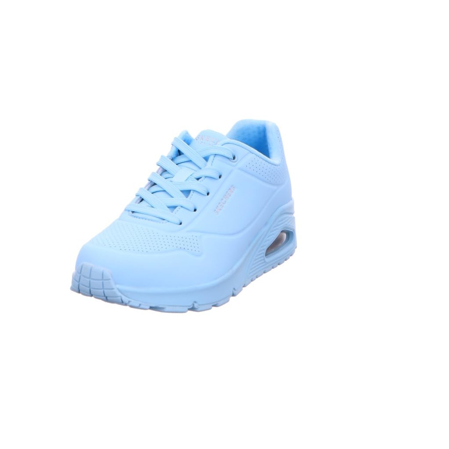 Skechers Women's Uno Stand On Air Trainers, Light Blue Durabuck / Mesh, 4 UK