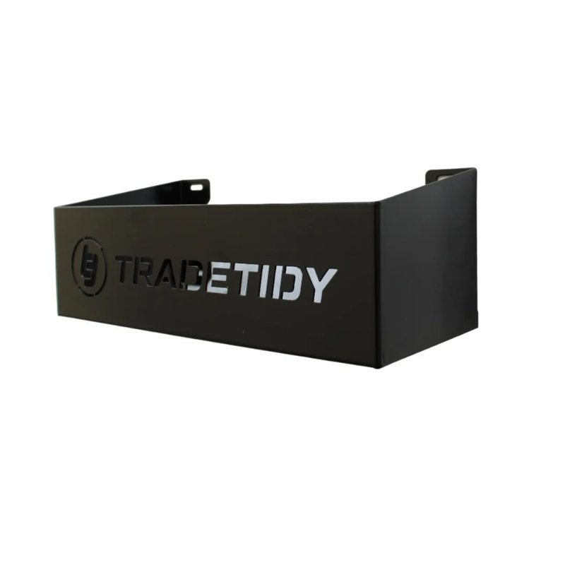 Tradetidy Tool 330mm Storage Holder for Toolbox, Tool Bag, Plumbing Tools and More, Ideal for Van Storage, Garage Storage and Workshops, Powder-Coated Steel Construction, Rounded Edges, Colour - Black