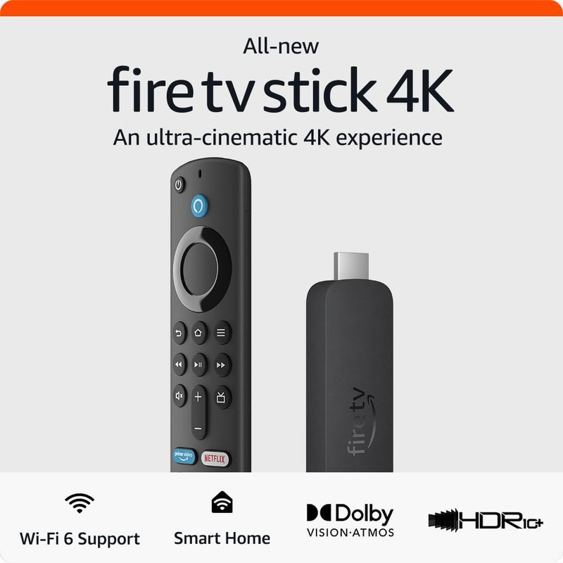 Certified Refurbished Amazon Fire TV Stick 4K streaming device | supports Wi-Fi 6, Dolby Vision/Atmos, HDR10+