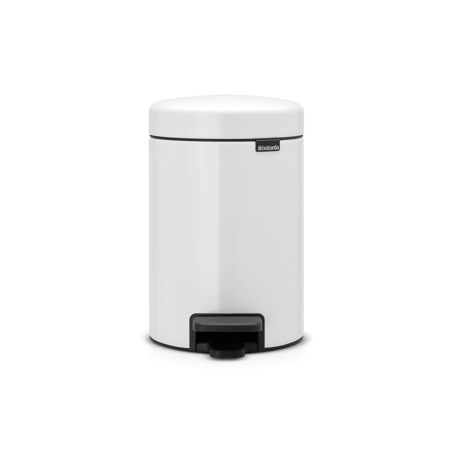 Brabantia 112126 Pedal Bin newIcon with Plastic Inner Bucket, 3 L-White