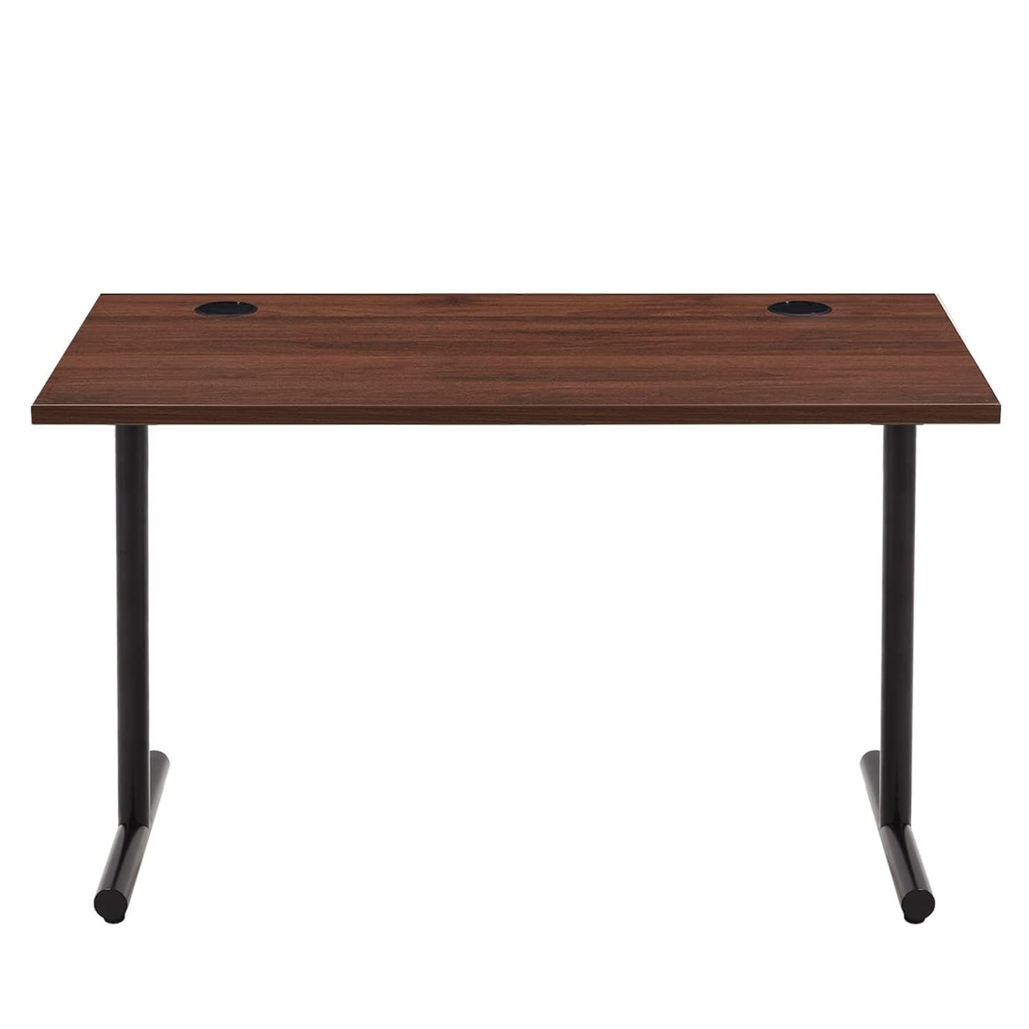 Amazon Basics Office Computer Desk, Walnut Desktop and Black Frame, Rectangular, Simple Assembly, 120 x 60 x 73.6 cm