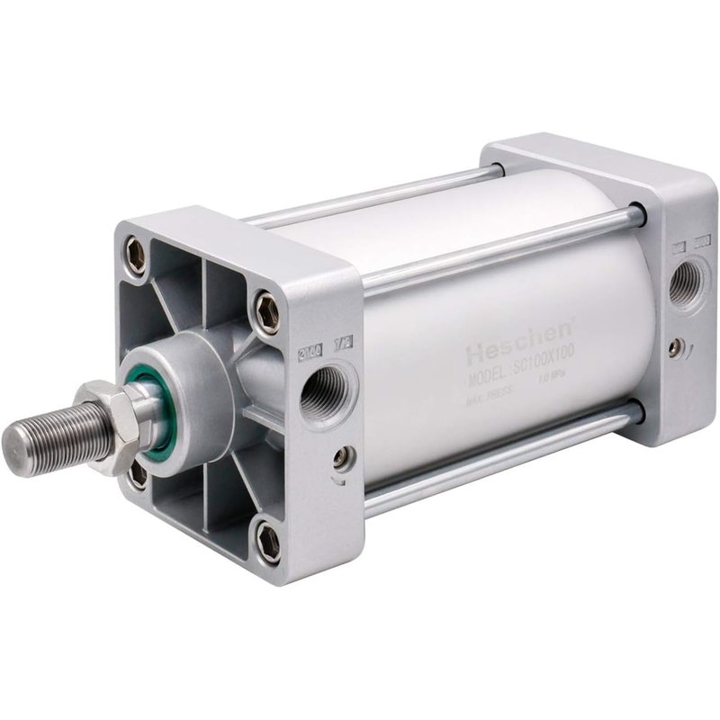 Heschen Pneumatic Standard Air Cylinder, SC 100-100, PT1/2'' Port, 100mm Bore, 100mm Stroke, Double Acting (100mm stroke)