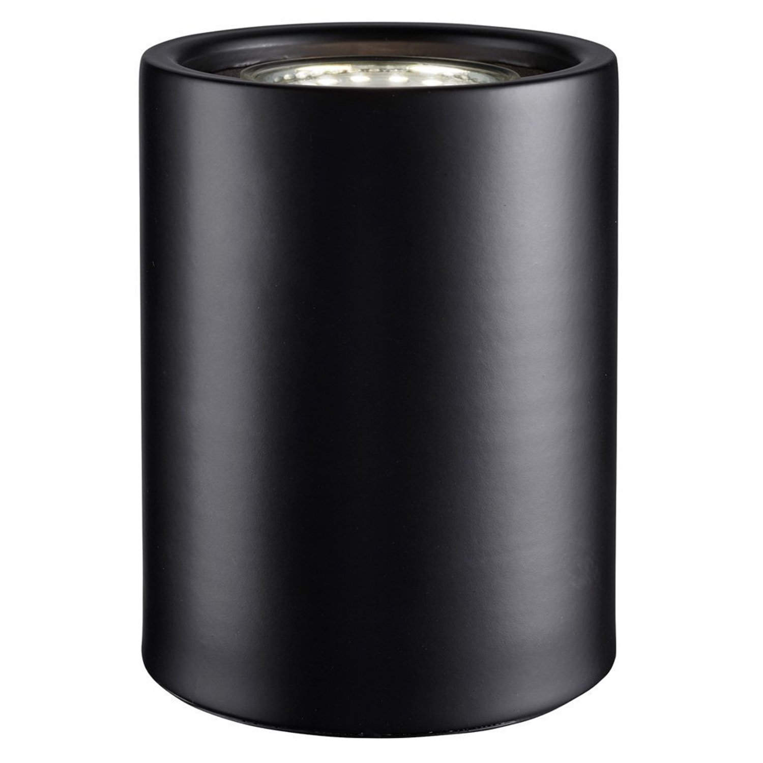 Small and Contemporary Matt Black LED Table/Floor Lamp Uplighter by Happy Homewares