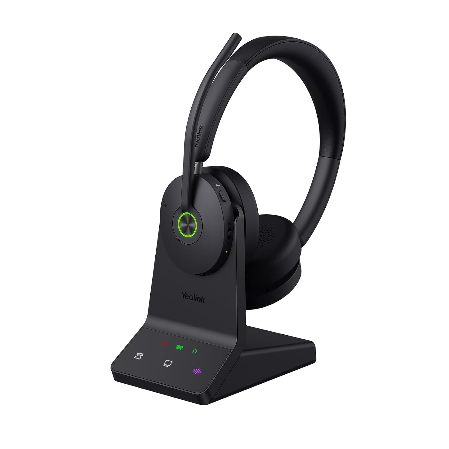 Yealink WH68 ANC DECT Wireless Headset with Microphone, 4X AI Noise Cancelling Mic,606 ft Range On Ear Work Headsets,32H Talk Time, UC Bluetooth Headsets for Work, Computer Desk Phone