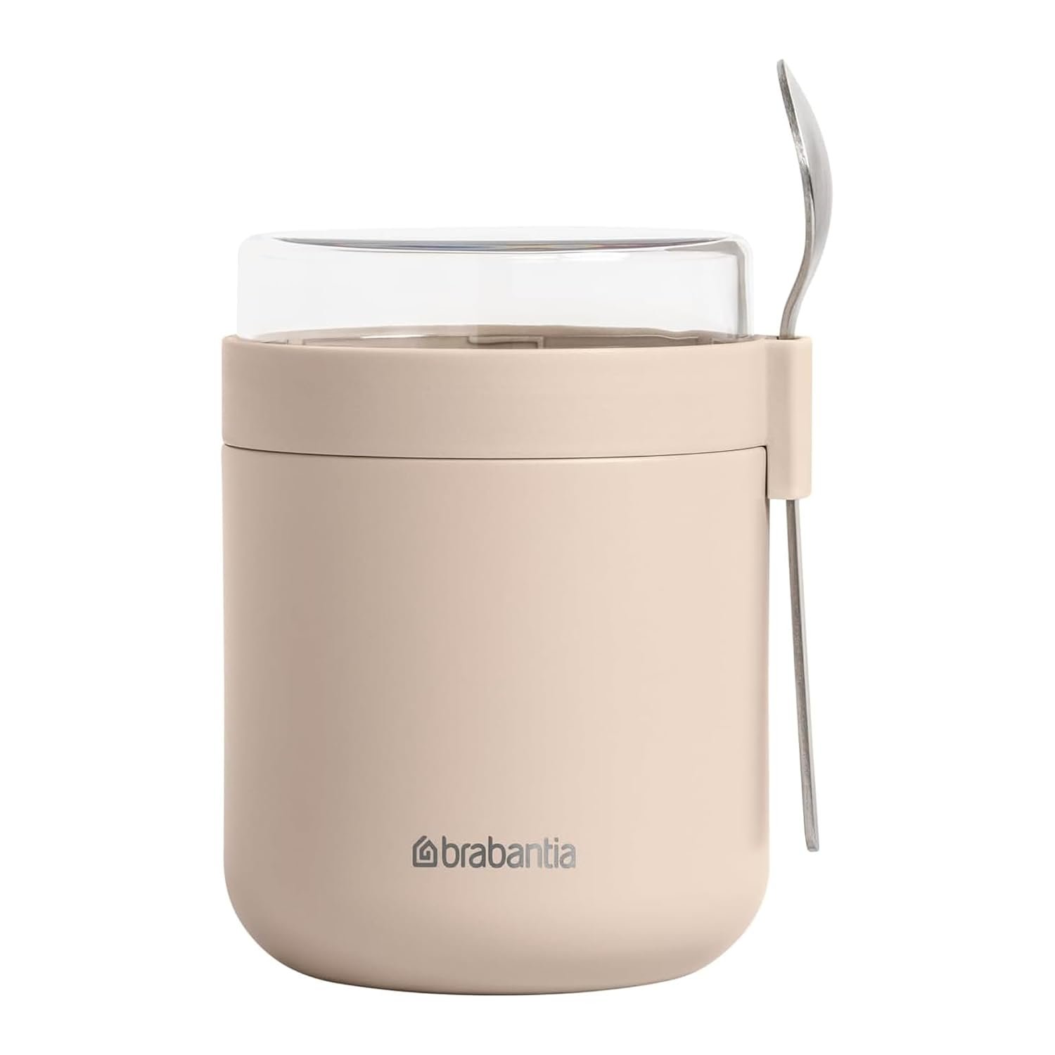 Brabantia Insulated Food Jar 500ml with Double Wall Construction and Topping Compartment, Suitable for Soup, Yoghurt or Meals on the Go