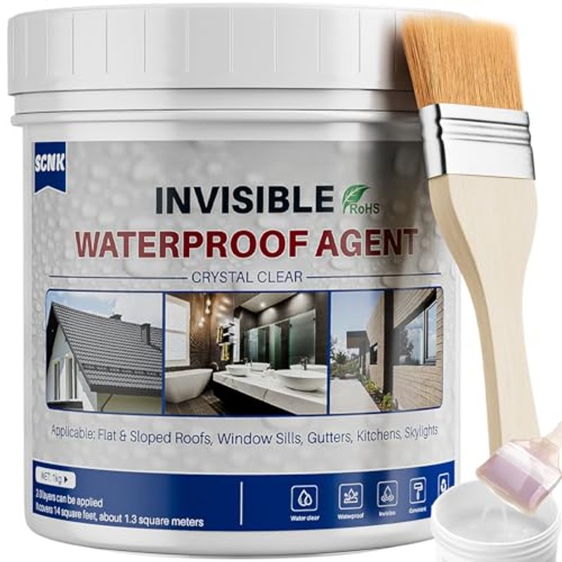 SCNK 1000g Transparent Waterproof Coating Agent, Super Strong Waterproof Insulating Sealant, Invisible Waterproofing Sealant for Roofs, Walls, Indoor and Outdoor Use