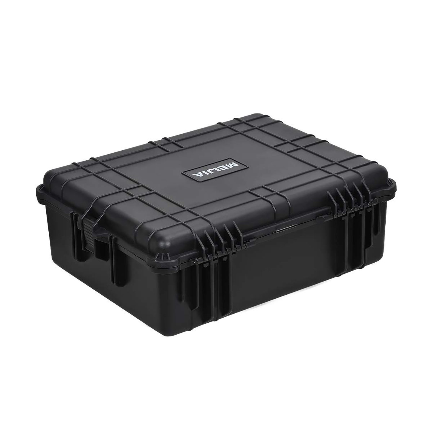 MEIJIA Portable Waterproof Protective Hard Case,Compact Camera Case with Customized Fit Foam Insert, Elegant Black (24.25”X19.41”X8.61”)