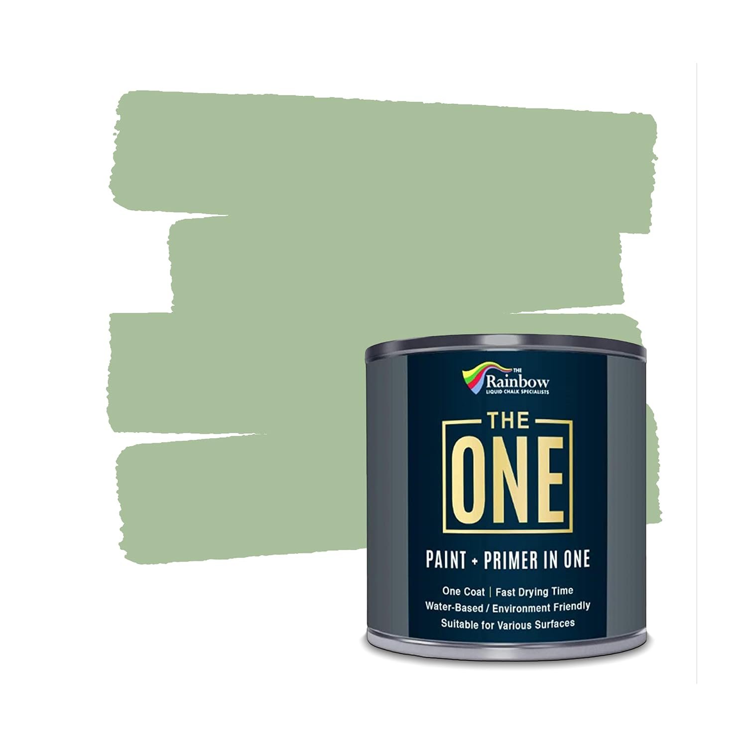 The ONE All-In-One Paint & Primer - Light Green Matt, 2.5 L | Multi-Surface 1 Coat Formula | Easy Indoor & Outdoor Decorating for Home & Garden Walls, Floors, Furniture | Durable, Water-Based, Low VOC