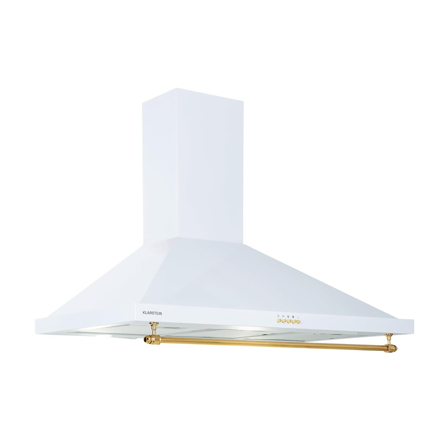 Klarstein Kitchen Cooker Hood, Chimney Cooker Hoods 90cm, Wall Mount Extractor Fan for Kitchens w/LED Lights, Hood Grease Filters, 591.5m³/h Airflow Hoods, Steel Extractor Fan