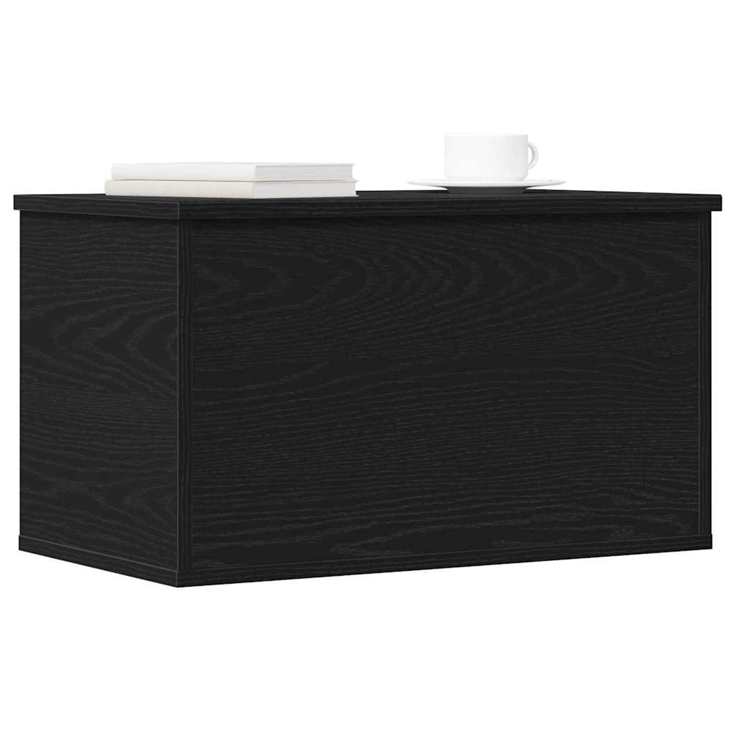 vidaXL Storage Box Black Oak 60 x 35 x 35 cm Engineered Wood, Living Room Storage, Rectangular Chest, Modern Organizer Box, Ample Space, Home Solution, Clutter-Free Utility