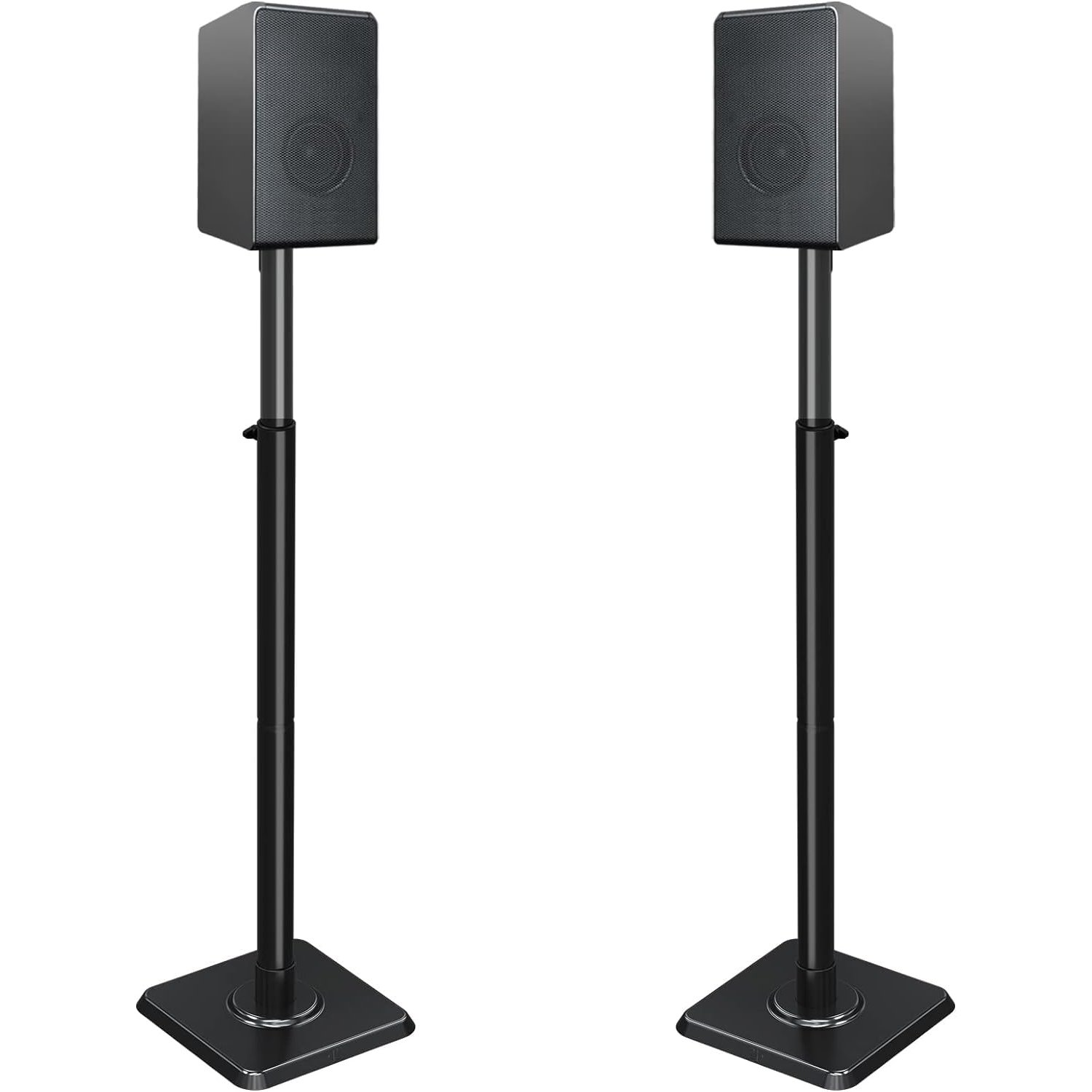 Mounting Dream Speaker Stands Height-Adjustable for Satellites up to 5 kg, Set of 2 Floor Stands
